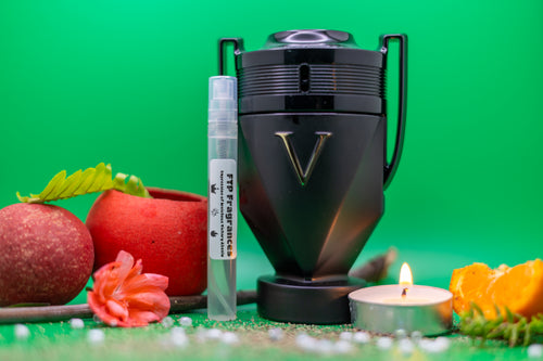 FTP Victory Noir 5ml fragrance decant sample hand-decanted from Paco Rabanne Invictus Victory Absolu rich woody vanilla masculine